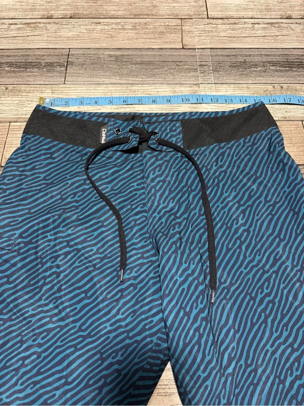 Da Hui Boardshorts Men’s 30 Blue (Inseam 10) Drawstring Cargo Pocket